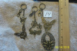 purse jewelry bronze color keychain backpack dangle charms 14 lot of 3 - $8.54