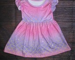 NEW Boutique Mermaid Girls Pink Gold Shimmer Ruffle Dress Size 2T - £10.34 GBP