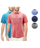 Men&#39;s Lightweight Stretch Polyester Blend Quick Dry Short Sleeve Logo Po... - $31.85 CAD+