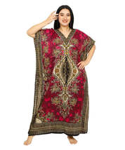 Womens Long Kaftan Dress Maxi Caftan Dress Gown Top Night Dress (Pink) - $34.99