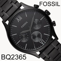 Fenmore midsize multifunction black hotsell leather watch