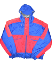 Vintage White Stag Jacket Mens XL Ski Snow 90s Retro Neon Color Block Zi... - £33.20 GBP