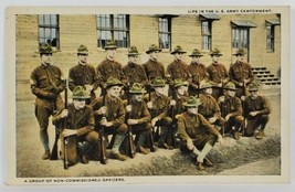 U.S. Army Cantonment Group of Non-Commissioned Officers Postcard R12 - $6.95