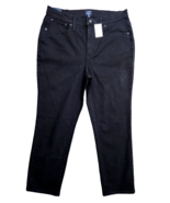 J. Crew Essential Straight Jean Tall Size 31T Black Denim High-Rise Stre... - $37.39