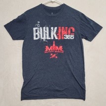 Military Muscle Brand T-shirt Adult Size M Medium Gray Short Sleeve Bulking 365 - £8.87 GBP