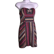Staring At Stars Urban Outfitters Size 0 Strapless Striped Jacquard Dress Fitted - £17.15 GBP