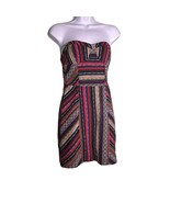 STARING AT STARS URBAN OUTFITTERS Size 0 Strapless Striped Jacquard Dres... - £16.85 GBP