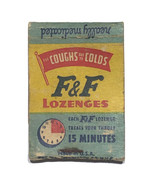 F&amp;F Lozenges Cold Cough Medicine Vtg 50s Advertising Matchbook Cover Mat... - £5.94 GBP