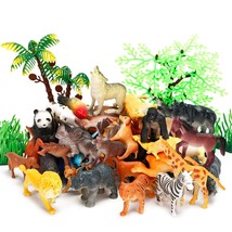 Animal Figurines Toys, 52 Pcs Small Mini Realistic Safari Zoo Plastic Animals Fi - £25.29 GBP