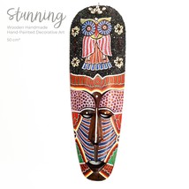 Wooden Handmade Hand Painted Masks - Decorative Wall Art Hanging Tiki Aboriginal - £29.98 GBP