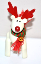 Vtg Belvedeer Rudolph Christmas Wood Reindeer Avon 1987 Ornament - £4.29 GBP