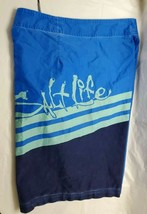 Salt Life SLX-QD Men&#39;s 40Swim Board Shorts Live Salty Blue Draw String  - $23.70