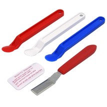 S Label &amp; Sticker Remover - 3 Plastic Red, White, Blue And 1 Metal Blade... - £16.81 GBP