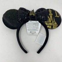 Disney Parks WDW Cinderella Castle Black Gold Minnie Mouse Ears Headband 2024 - £37.34 GBP