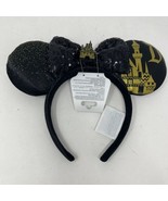 Disney Parks WDW Cinderella Castle Black Gold Minnie Mouse Ears Headband... - £36.52 GBP
