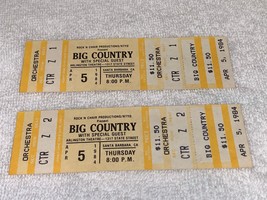 BIG COUNTRY 2 UNUSED 1984 GIG CONCERT TOUR SHOW TICKETS ARLINGTON THEATR... - £9.44 GBP