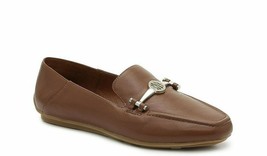NEW DONNA KARAN  BROWN LEATHER MOCCASINS LOAFERS SIZE 8 M - £69.54 GBP