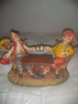 Vintage composite plastic Drinking Villagers Made in Italy Limited Edition - $35.99