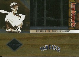 2004 Leaf Limited Lumberjacks Lou Gehrig 22 Yankees 256/493 - £2.79 GBP