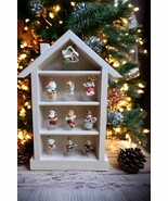 Vintage Hallmark Shadow Box Memory House with 10 Miniature Keepsake Orna... - $129.56 CAD