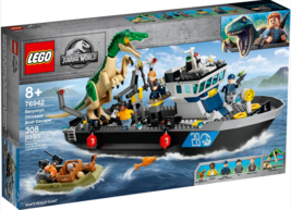 LEGO 76942: Jurassic World - Baryonyx Dinosaur Boat Escape - Retired - £58.12 GBP