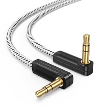 CableCreation 3.5mm Audio Cable, 1.5 Feet 90 Degree 3.5mm Male to Male Auxiliary - £10.16 GBP