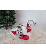 ANNALEE DOLL 1994 CHRISTMAS MOUSE HIDING IN SANTA&#39;S HAT W/TAG 8&quot;W - $20.35 CAD