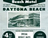 Bamboo Beach Motel Adverting Flyer 1960&#39;s Atlantic Avenue Daytona Beach ... - £15.77 GBP