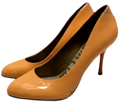 Sam Edelman Womens Sz 6 Camdyn Tangerine Orange Leather Classic Pumps Shoes - £21.08 GBP