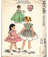 Vintage 1957 McCall&#39;s Pattern 2139 Girl&#39;s Dress &amp; Slip - Uncut &amp; Factory... - £12.33 GBP
