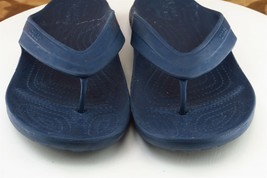 Crocs Sz 10 M Blue Flip Flop Synthetic Women Sandals - £15.53 GBP