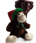 Christmas Monkey Plush Stuffed Animal 14&quot; - £7.11 GBP