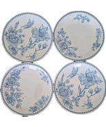 Four (4) Pioneer Woman  ~ Stoneware ~ AGATHA BLUE ~ 7&quot; Appetizer Plates (2) - $61.54 CAD