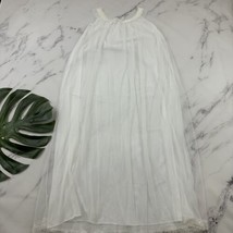 Tosca Lingerie Womens Vintage Peignoir Nightgown Size M White Ruffle Lace - £30.36 GBP