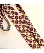 Design assets silk necktie made in Italy paisley yellow base color 60 in - £7.75 GBP