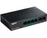 TRENDnet 6-Port Fast Ethernet PoE+ Switch, TPE-S50, NDAA Compliant, 60W ... - $65.95