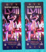 2 - Super Bowl Lviii Authentic Game Tickets Direct From Nfl Actual Seat Numbers - £771.39 GBP