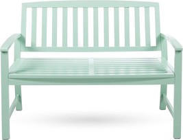 Christopher Knight Home Loja Outdoor Acacia Wood Bench, Light Mint - £198.07 GBP