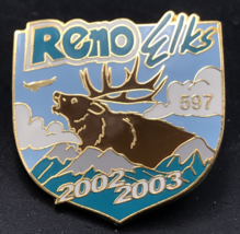 2002-2003 BPOE Elks Lodge 597 Reno Nevada Enamel Pin 1.25&quot; x 1.25&quot; - £7.43 GBP