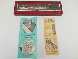Vintage 1950&#39;s IRWIN 62T WOOD AUGER BIT DISPLAY BOX w/ Insert &amp; Pamphlet  - £7.00 GBP