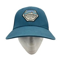 Patagonia California USA 1973 Mega Snapback Faded Blue Hiking Hat Cap - $24.00