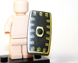 Building Block Knight Black and Gold Roman Shield Minifigure Custom - £1.58 GBP