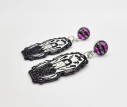 Halloween Mystery Goth Girl Spooky Festive Fashion Dangle Earring - £17.51 GBP