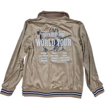 NWT True Religion Velour Tour Track Jacket Gold w/Knit Trim Mens Sz M $139 - $53.10