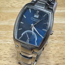 Caravelle Bulova Quartz Watch 43B102 Men 50m Silver Blue Date New Battery 7.75&quot; - £28.37 GBP