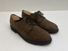 ROCKPORT DRESS SHOES Mens 9 1/2 Suede Leather Oxford wingtips casual work lace - £15.68 GBP