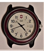 Vtg Clean Swiss Army Watch Lume Type Red Enamel - £44.09 GBP