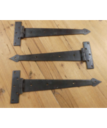 3 LARGE Strap T Hinges 15&quot; Tee Hand Forged In Fire Barn Rustic Medieval ... - €59,63 EUR