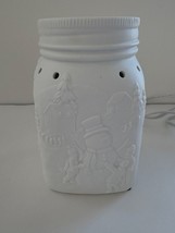 Scentsy “Let It Snow “ White Christmas Embossed Jar Warmer With Box - £23.74 GBP