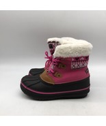 Snow Boots LONDON FOG Collection Girls LFK004 Tottenham Brown Pink Size 3 - £19.07 GBP